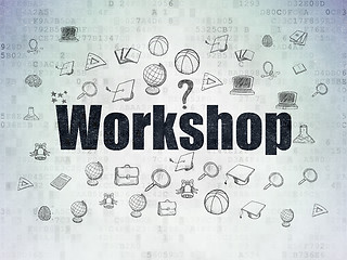 Image showing Education concept: Workshop on Digital Data Paper background