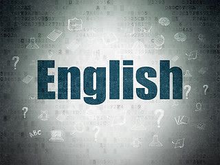 Image showing Education concept: English on Digital Data Paper background