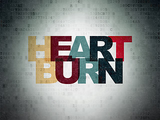 Image showing Healthcare concept: Heartburn on Digital Data Paper background