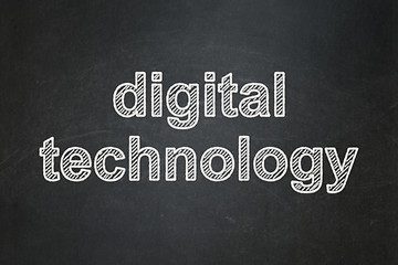 Image showing Data concept: Digital Technology on chalkboard background
