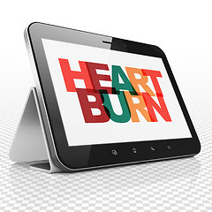 Image showing Health concept: Tablet Computer with Heartburn on  display