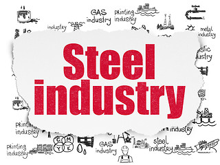 Image showing Industry concept: Steel Industry on Torn Paper background