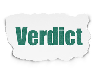 Image showing Law concept: Verdict on Torn Paper background