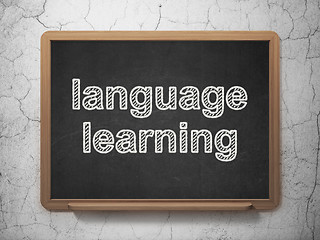 Image showing Learning concept: Language Learning on chalkboard background