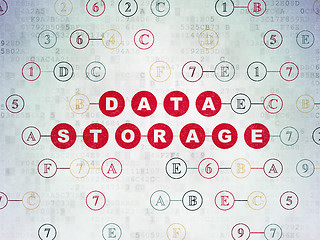 Image showing Information concept: Data Storage on Digital Data Paper background