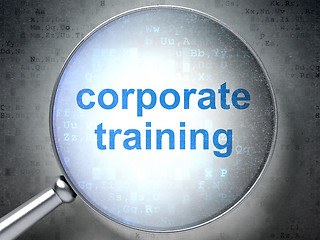 Image showing Learning concept: Corporate Training with optical glass