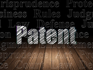 Image showing Law concept: Patent in grunge dark room