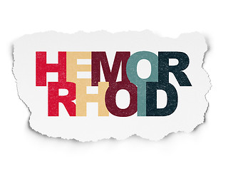 Image showing Healthcare concept: Hemorrhoid on Torn Paper background