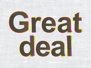 Image showing Business concept: Great Deal on fabric texture background