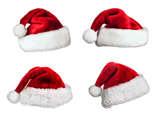 Image showing Santa hats on white