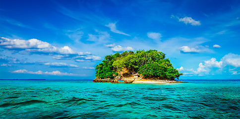 Image showing Tropical island in sea