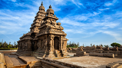 Image showing Shore temple in Mahabalipuram, Tamil Nadu, India