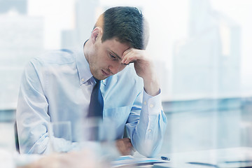 Image showing businessman having problem in office