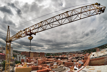 Image showing Construction site at summer day