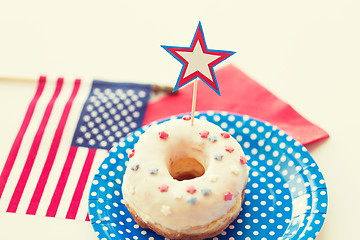 Image showing donut with star decoration on independence day