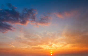 Image showing Evening sky with clouds