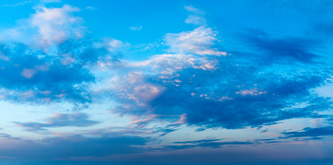 Image showing Evening sky with clouds