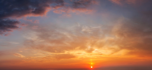 Image showing Evening sky with clouds