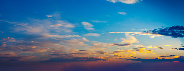 Image showing Evening sky with clouds