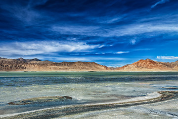 Image showing Mountain lake Tso Kar in Himalayas