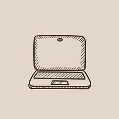 Image showing Laptop sketch icon.