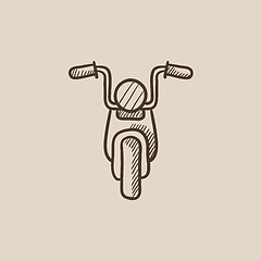 Image showing Motorcycle sketch icon.