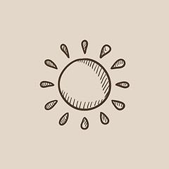 Image showing Sun sketch icon.