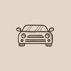 Image showing Car sketch icon.