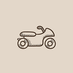 Image showing Motorcycle sketch icon.