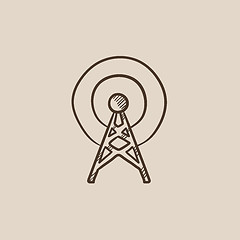 Image showing Antenna sketch icon.