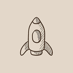 Image showing Rocket sketch icon.