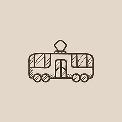 Image showing Tram sketch icon.