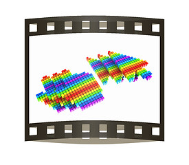 Image showing Set of Link selection computer mouse cursor on white background. The film strip