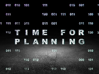Image showing Timeline concept: Time for Planning in grunge dark room