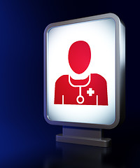 Image showing Medicine concept: Doctor on billboard background