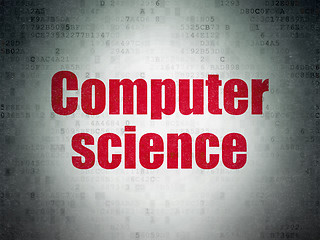 Image showing Science concept: Computer Science on Digital Data Paper background