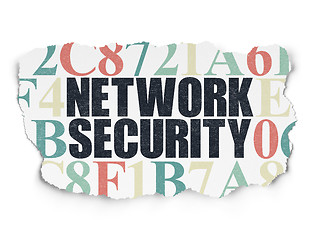 Image showing Security concept: Network Security on Torn Paper background