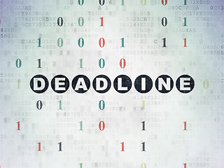 Image showing Finance concept: Deadline on Digital Data Paper background