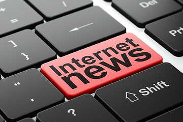 Image showing News concept: Internet News on computer keyboard background