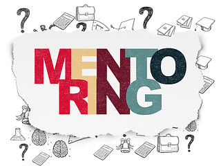 Image showing Education concept: Mentoring on Torn Paper background