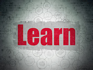 Image showing Learning concept: Learn on Digital Data Paper background