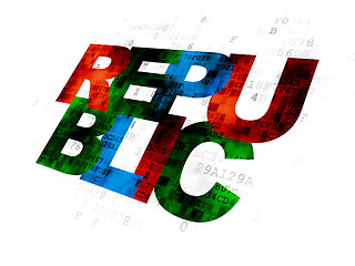 Image showing Political concept: Republic on Digital background