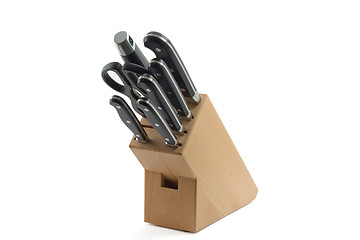 Image showing set of kitchen knifes