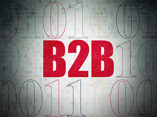 Image showing Finance concept: B2b on Digital Data Paper background