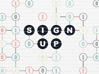 Image showing Web design concept: Sign Up on wall background
