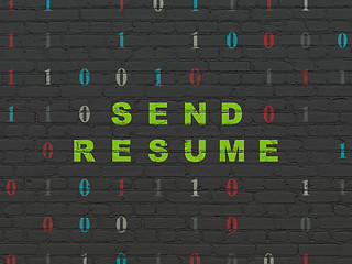 Image showing Business concept: Send Resume on wall background