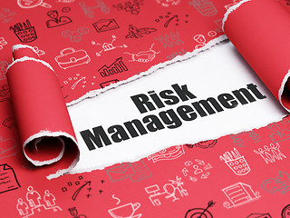 Image showing Business concept: black text Risk Management under the piece of  torn paper