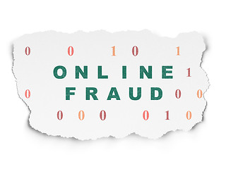 Image showing Safety concept: Online Fraud on Torn Paper background