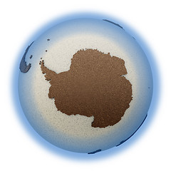 Image showing Antarctica on light Earth