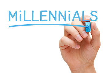 Image showing Millennials Blue Marker